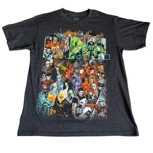 Marvel Comics T-Shirt Men's Cartoon Comic Book Universe Characters Tee SZ M
